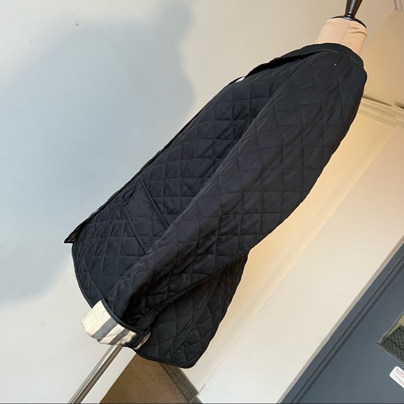 Burberry Brit Black Quilted Jacket w/ Nova Plaid Lining - Picture 6 of 12